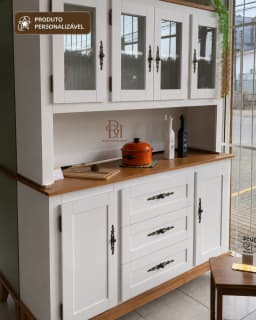 Oratória 1.60 cm com 6 Portas e 3 Gavetas Personalizável em MDF Laqueado miniatura 6