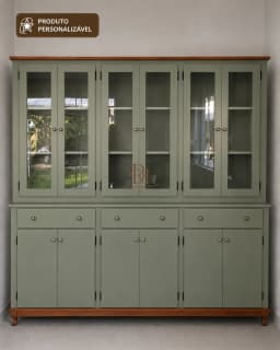 Oratória 2.40 cm com 12 Portas e 3 Gavetas Personalizável em MDF Laqueado miniatura 3