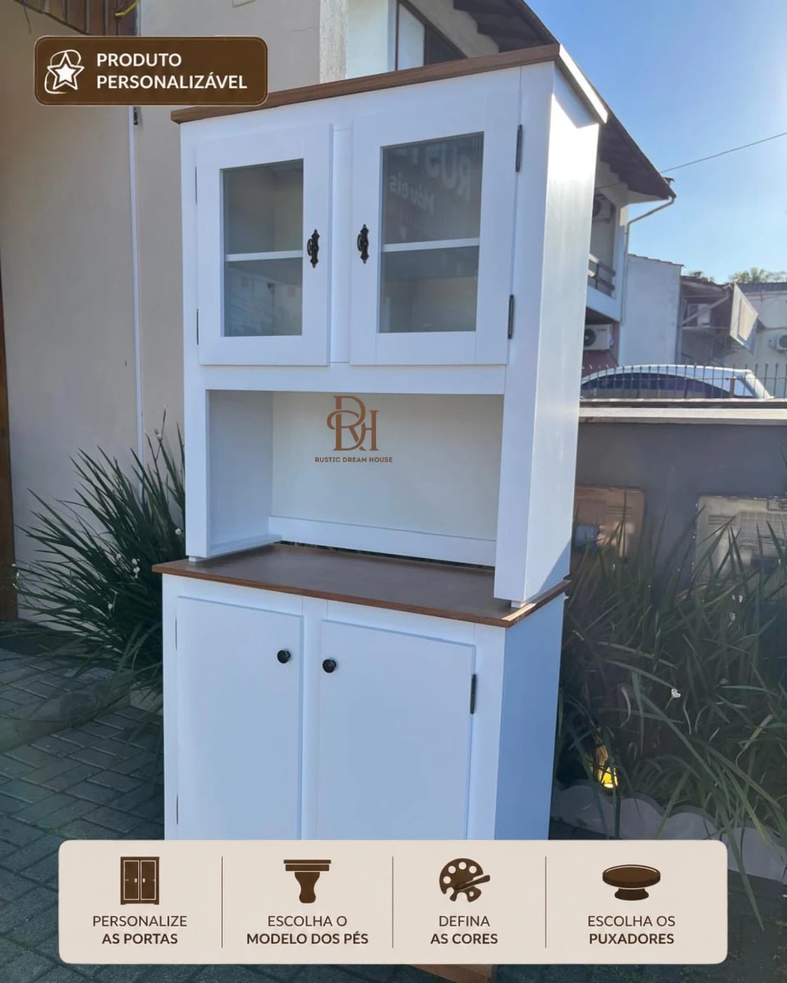 Oratória 90 cm com 4 Portas Personalizável em MDF Laqueado 1