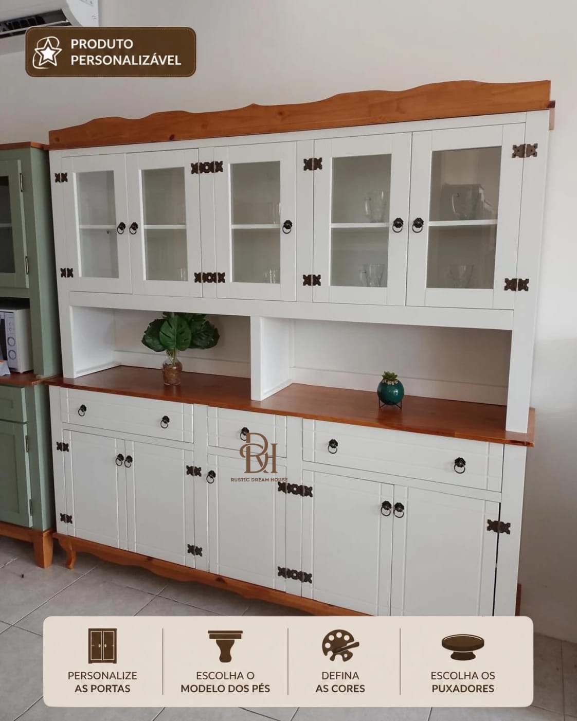 Oratória Clássica 2.00 cm com 10 Portas e 3 Gavetas Personalizável em MDF Laqueado 1